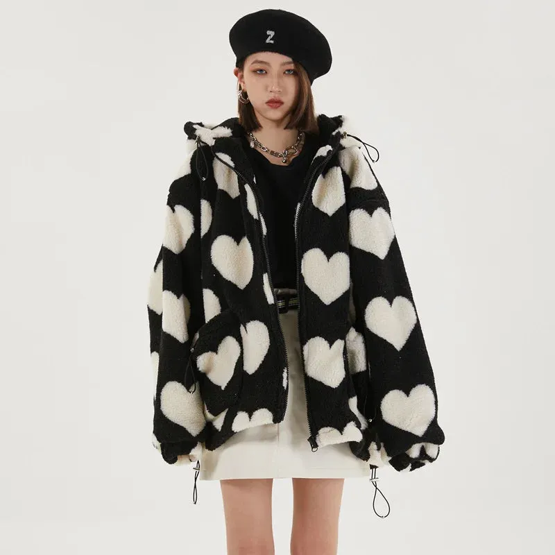Harajuku Streetwear "Heart" Winter Jacket
