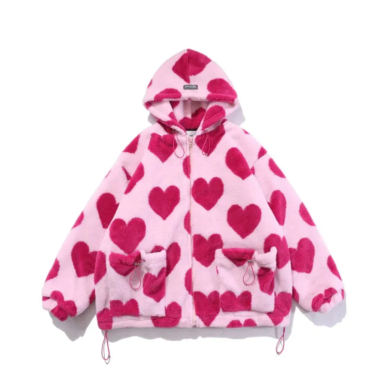 Harajuku Streetwear "Heart" Winter Jacket