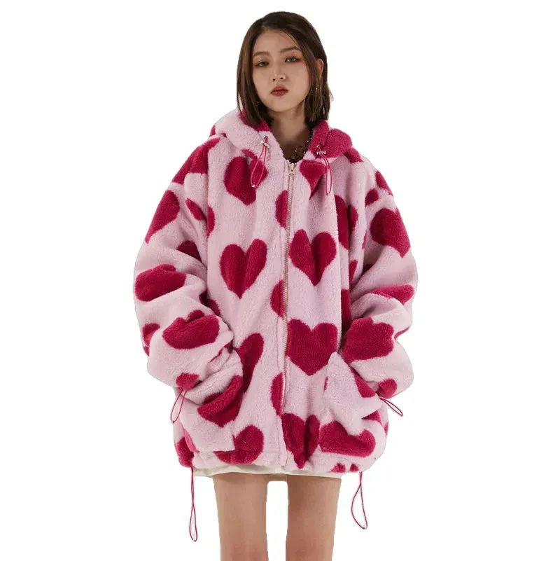 Harajuku Streetwear "Heart" Winter Jacket