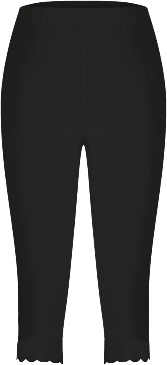 High Waisted Capri Leggings for Women Workout Running Yoga Pants Casual Summer Solid Color Beach Cropped Trousers