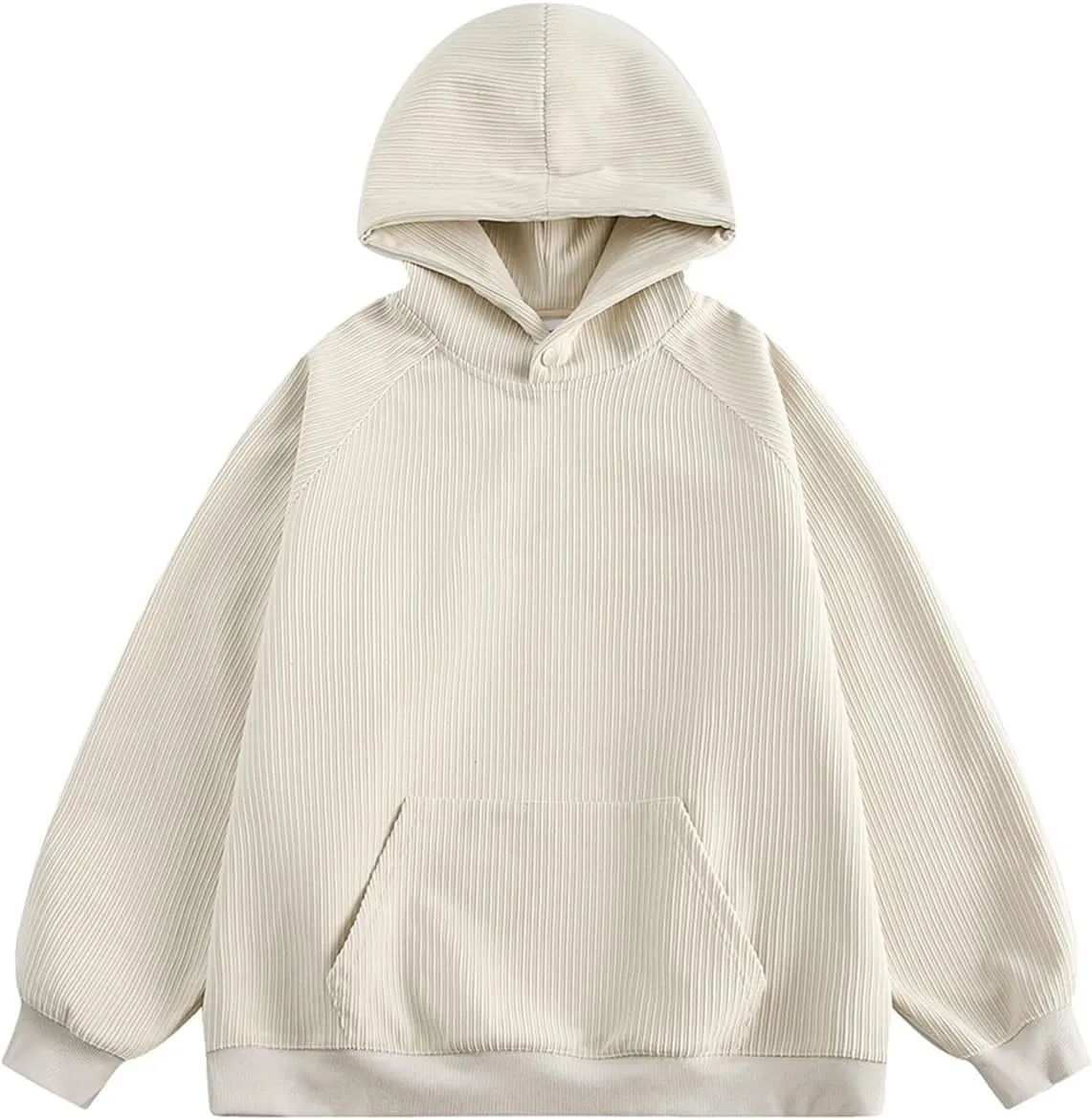 hlysgo Corduroy Hoodies for Men Women, Oversized Sweatshirt with Pocket Casual Thicken Hoodies Pullover Fall Winter Clothes