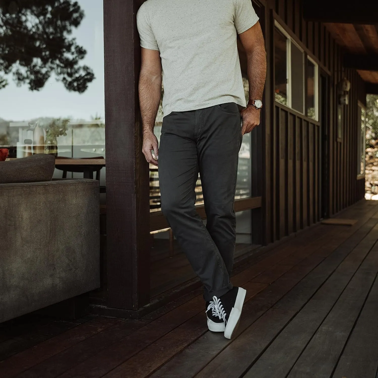 Huckberry Flint and Tinder Men's 365 Pant, Stretch Comfort, 5-Pocket Mens Pant