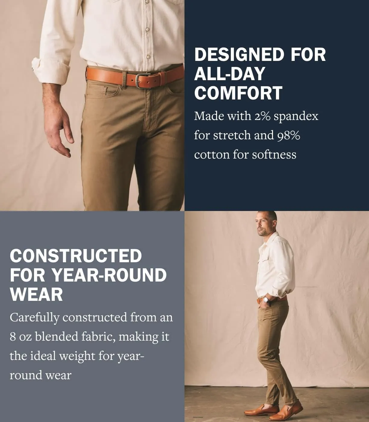 Huckberry Flint and Tinder Men's 365 Pant, Stretch Comfort, 5-Pocket Mens Pant