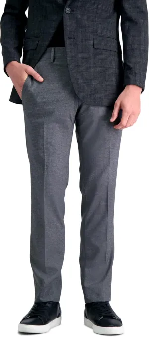 Kenneth Cole REACTION mens Slim Fit Flat Front Stretch Urban Heather Dress Pants, Medium Grey, 33W x 32L US