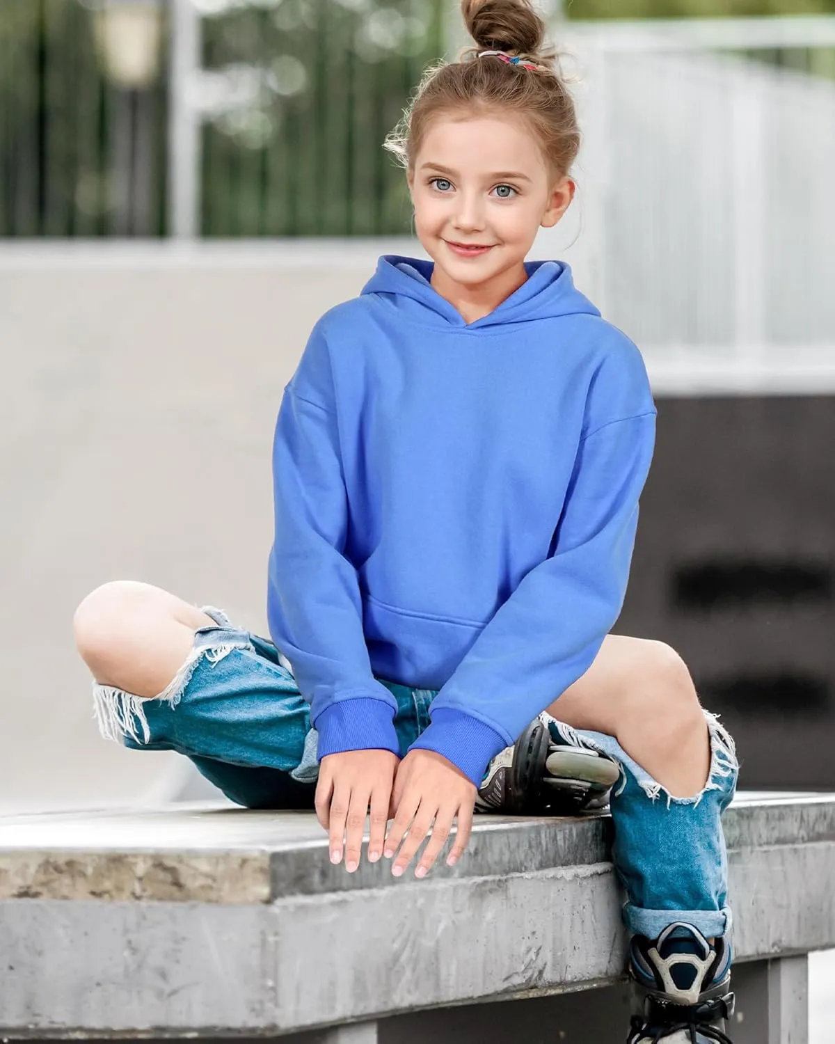 KEREDA Hoodies for Teen Girls Fashion Sweatshirt Fleece Pullover Tops Kids Clothes 7-14 Years