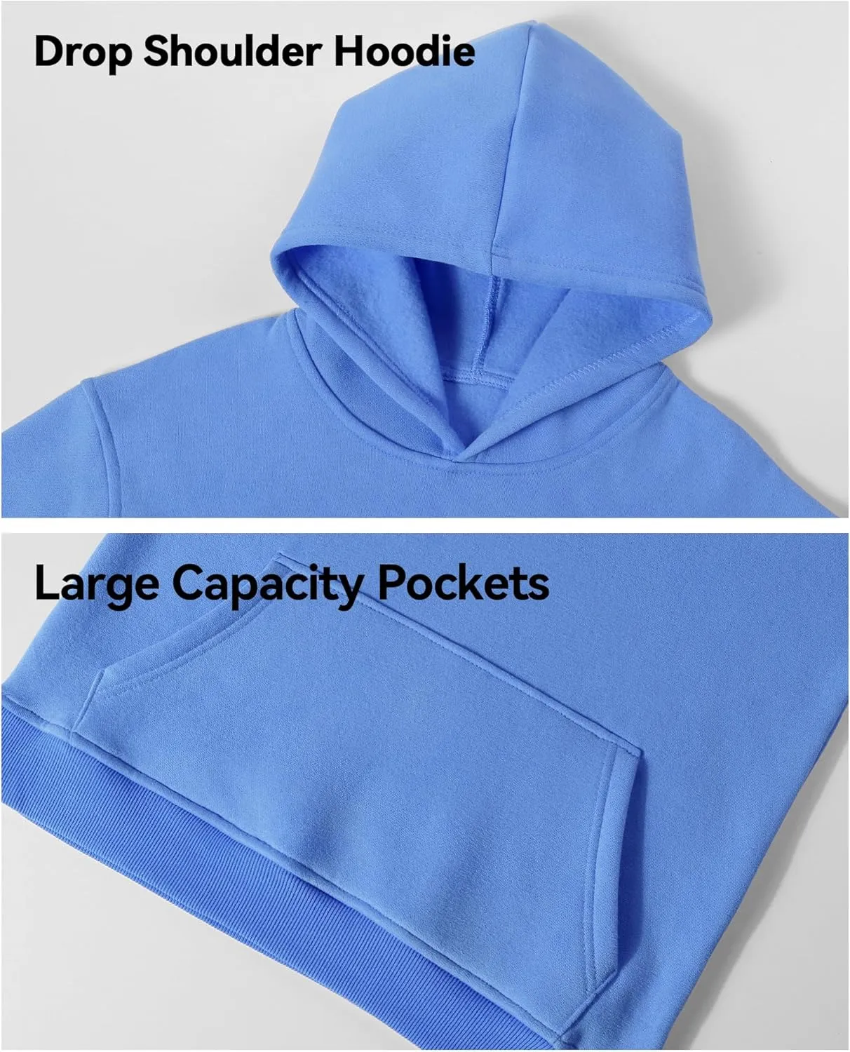 KEREDA Hoodies for Teen Girls Fashion Sweatshirt Fleece Pullover Tops Kids Clothes 7-14 Years