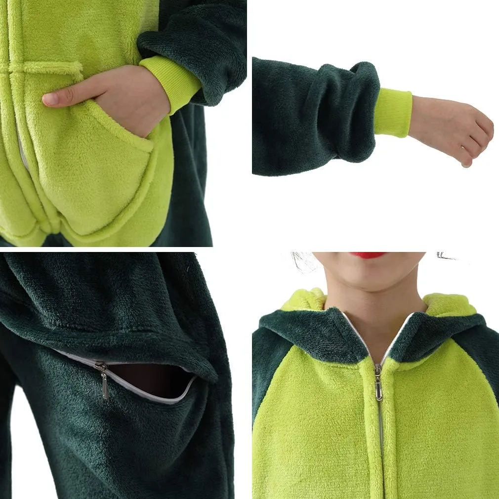 Kids Onesie Pajamas Unisex Dragon Christmas Halloween Costume Age 2-10 Years Without Slipper 
