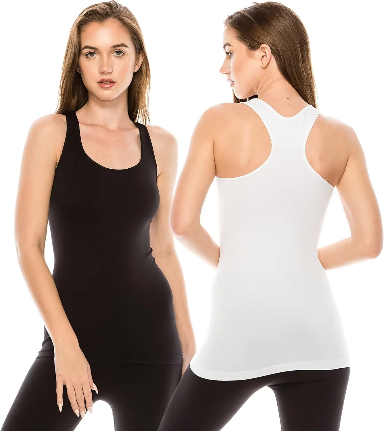 Kurve Seamless Supersoft Racerback Tank, UV Protective Fabric UPF 50  (Made with Love in The USA)