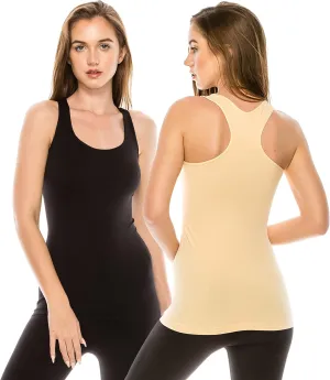 Kurve Seamless Supersoft Racerback Tank, UV Protective Fabric UPF 50  (Made with Love in The USA)