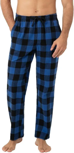 LAPASA Men's Pajama Pants Cotton Flannel Plaid Lounge Fleece Warm Sleepwear Pants PJ Bottoms Drawstring and Pockets M39/M128