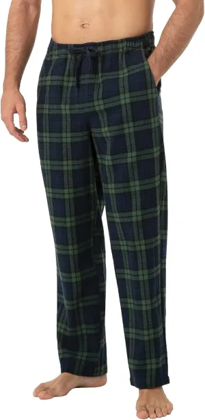 LAPASA Men's Pajama Pants Cotton Flannel Plaid Lounge Fleece Warm Sleepwear Pants PJ Bottoms Drawstring and Pockets M39/M128