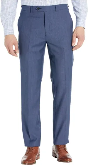 Lauren Ralph Lauren Mens Classic-Fit Birdseye Wool Dress Pants 56W x 30L Blue