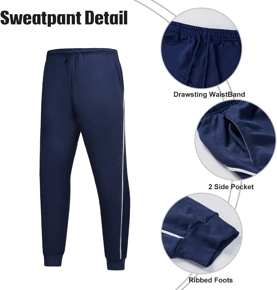 LBL Leading the Better Life Men's Casual Tracksuit Long Sleeve Sweat Suit Running Jogging Athletic Sports Set