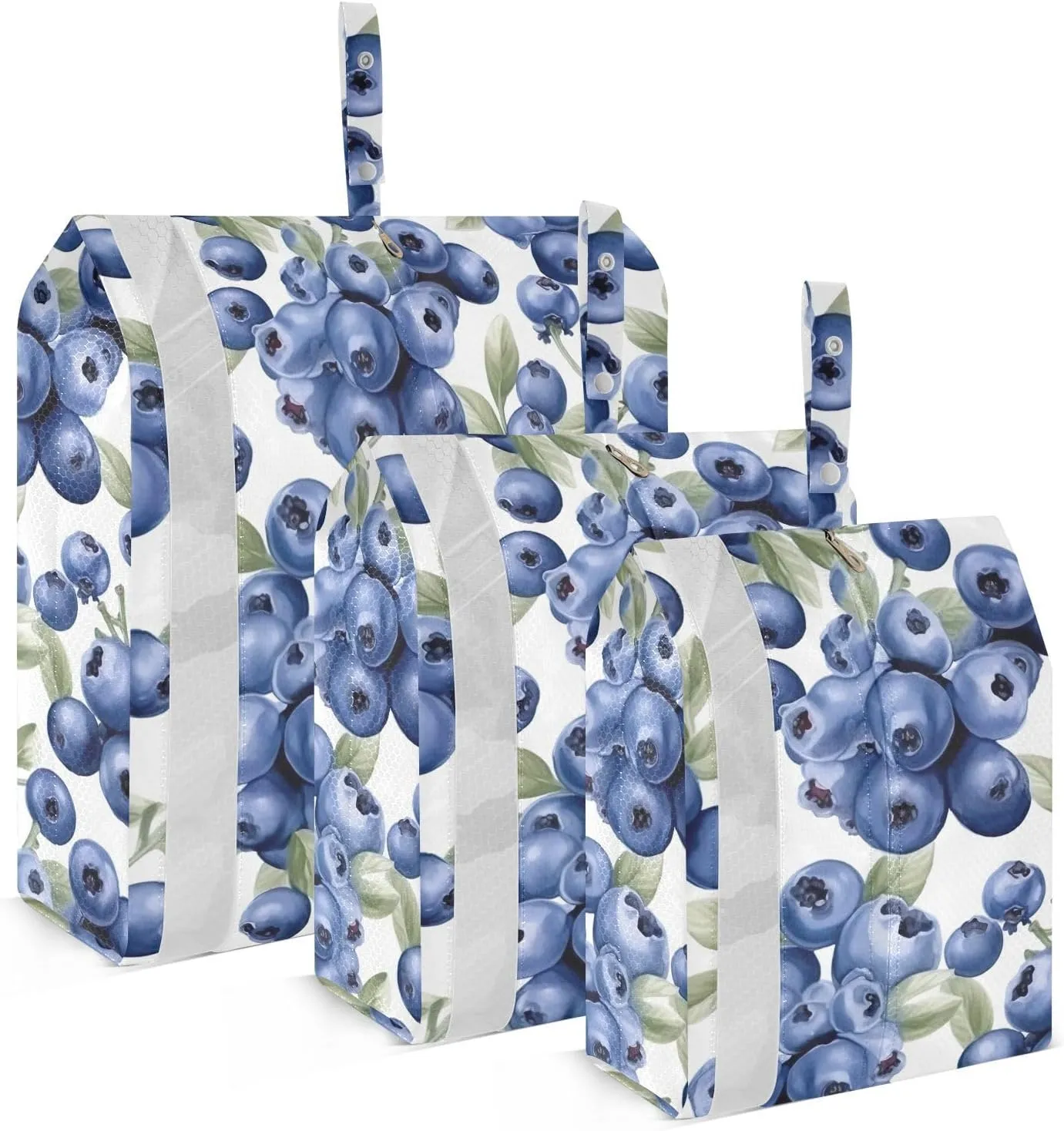 Leave Blueberries Packing Cubes for Travel 3 Set Packing Essentials Luggage Bags Organizer for Travel