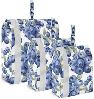 Leave Blueberries Packing Cubes for Travel 3 Set Packing Essentials Luggage Bags Organizer for Travel