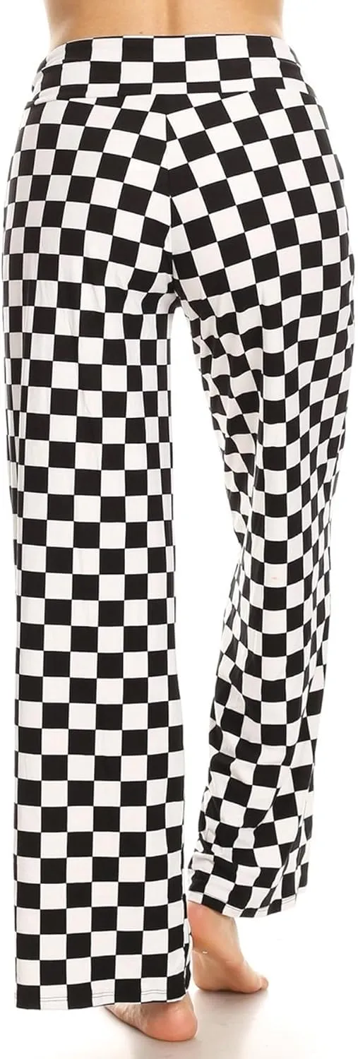 Leggings Depot Women's Drawstring Pajama Pants Wide Leg Casual Comfy Sleepwear for Lounge and Yoga