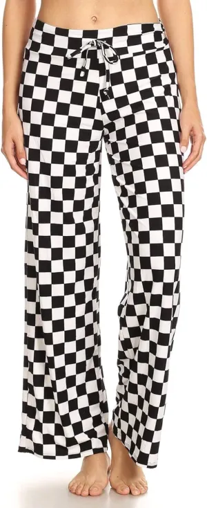 Leggings Depot Women's Drawstring Pajama Pants Wide Leg Casual Comfy Sleepwear for Lounge and Yoga