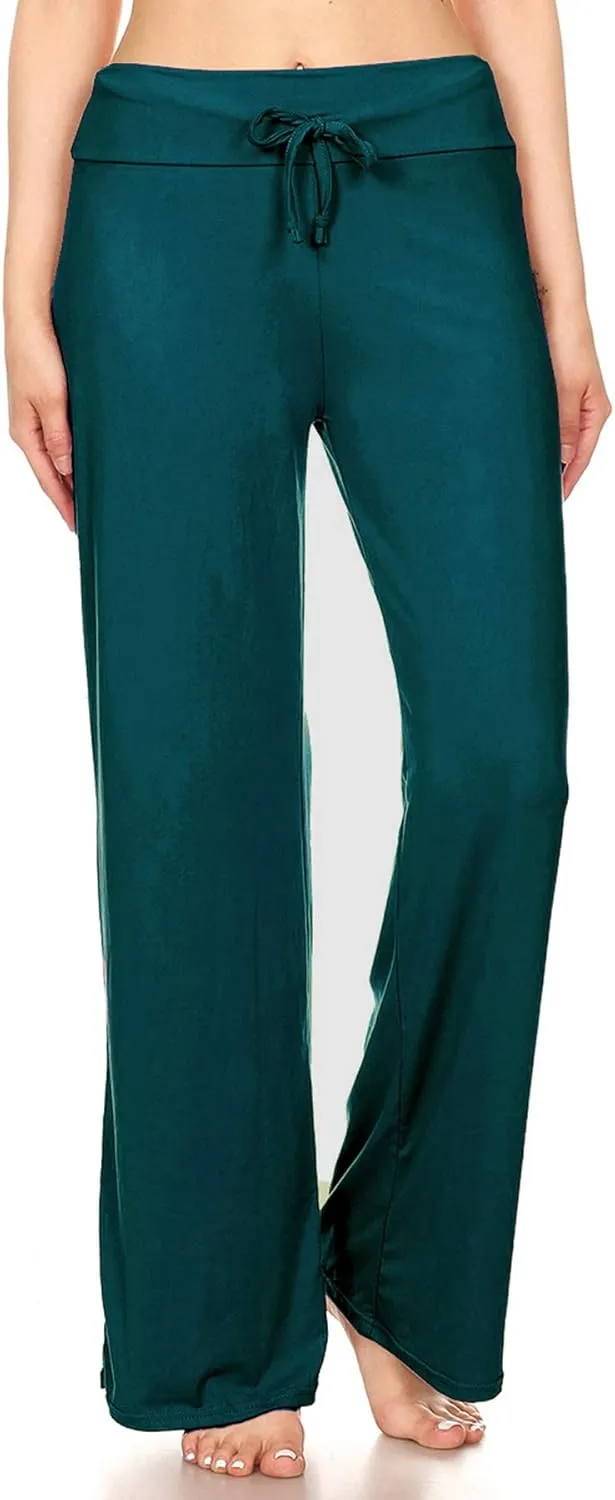 Leggings Depot Women's Drawstring Pajama Pants Wide Leg Casual Comfy Sleepwear for Lounge and Yoga