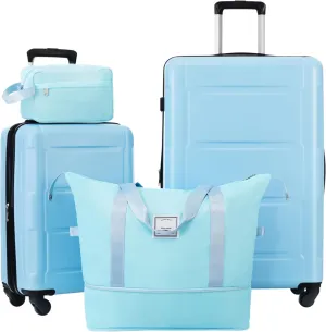 Lightweight 2 Piece Luggage Set, Expandable for Enhanced Travel Comfort, 20inch and 28inch with Spinner Wheels