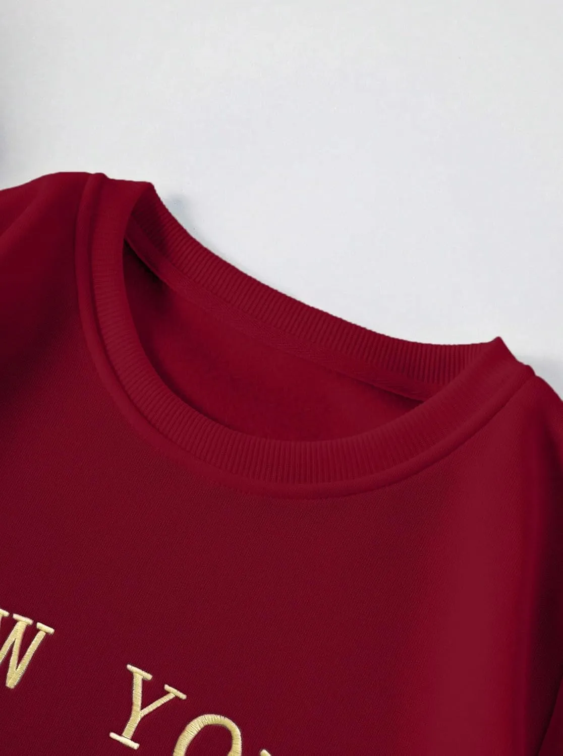 LovelyWholesale Women Graphic Crew Neck Sweatshirts Causal Long Sleeve Pullover Tops