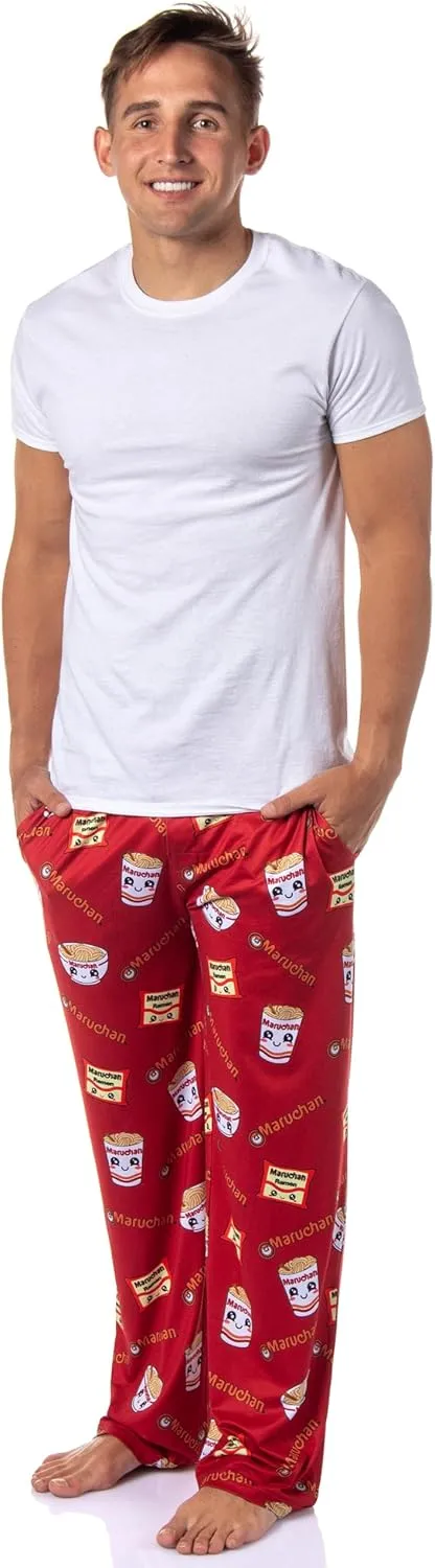 Maruchan Men's Ramen Noodles Soup Kawaii Ramen Makes Me Happy Adult Lounge Pajama Pants