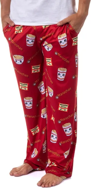 Maruchan Men's Ramen Noodles Soup Kawaii Ramen Makes Me Happy Adult Lounge Pajama Pants
