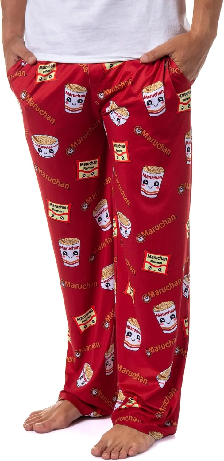Maruchan Men's Ramen Noodles Soup Kawaii Ramen Makes Me Happy Adult Lounge Pajama Pants