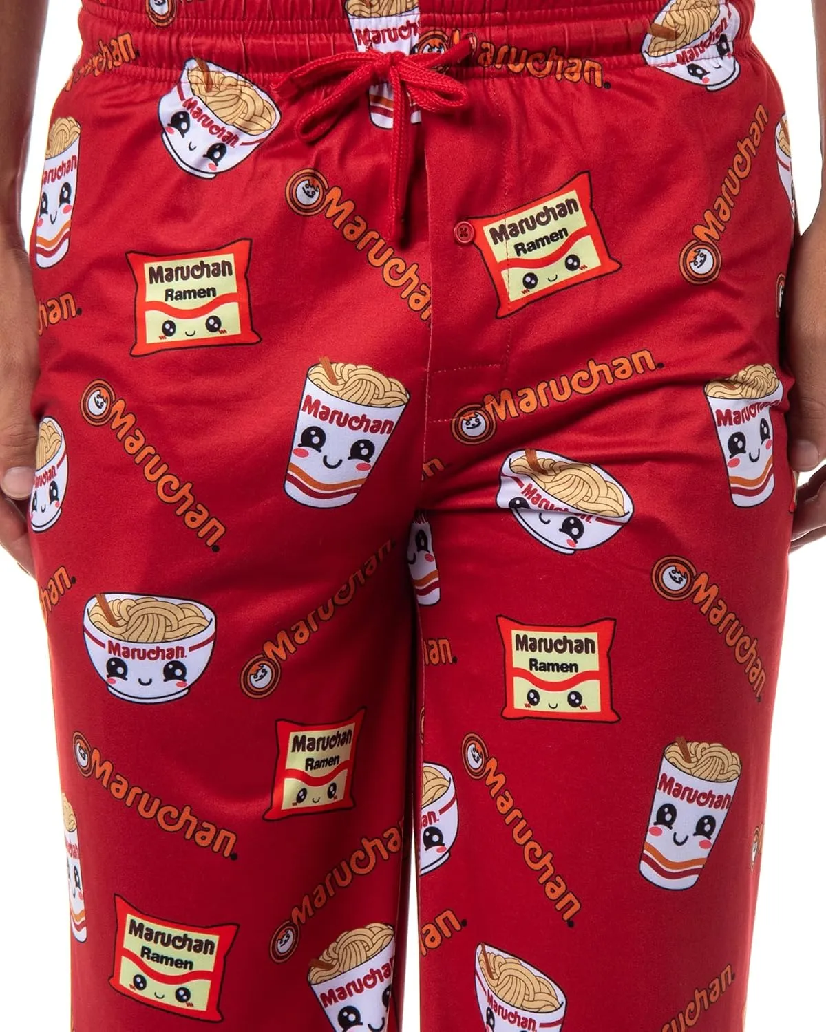 Maruchan Men's Ramen Noodles Soup Kawaii Ramen Makes Me Happy Adult Lounge Pajama Pants