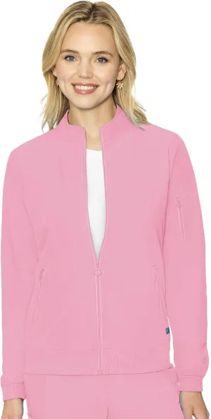 Med Couture Peaches Women Warm-Up Scrub Jacket - Lightweight, Moisture-Wicking, SPF 50, Missy Fit - MC8674