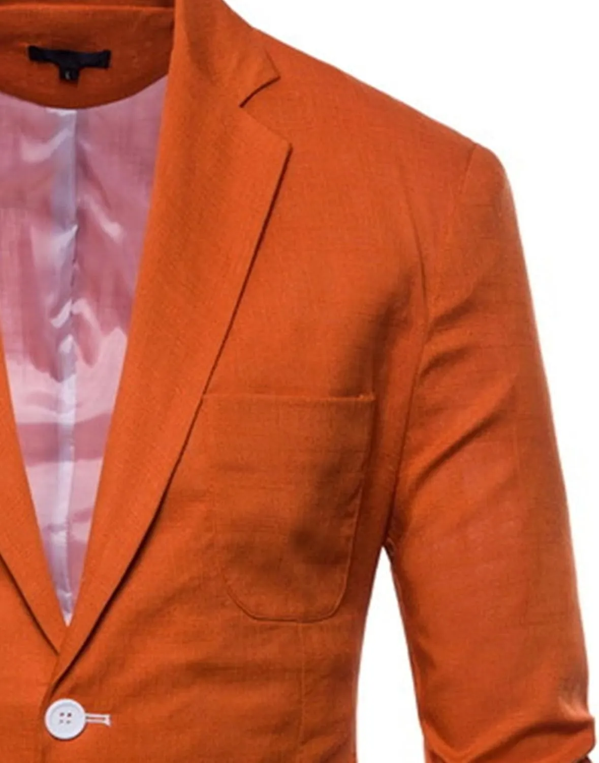 Mens Cotton-Linen Blazer Coat Two Button Lightweight Suit Jacket Casual Sport Business Daily Blazer Jacket