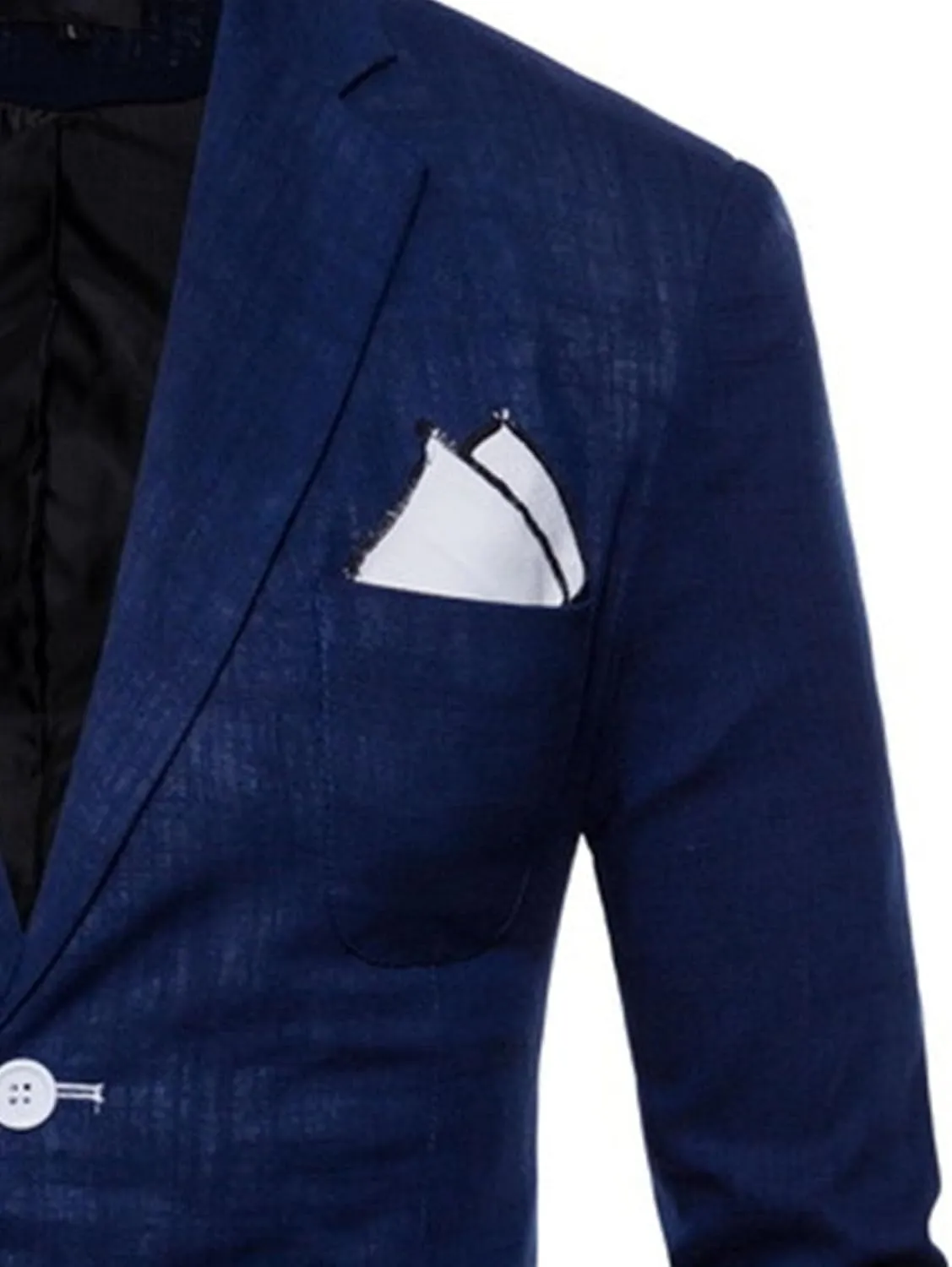 Mens Cotton-Linen Blazer Coat Two Button Lightweight Suit Jacket Casual Sport Business Daily Blazer Jacket