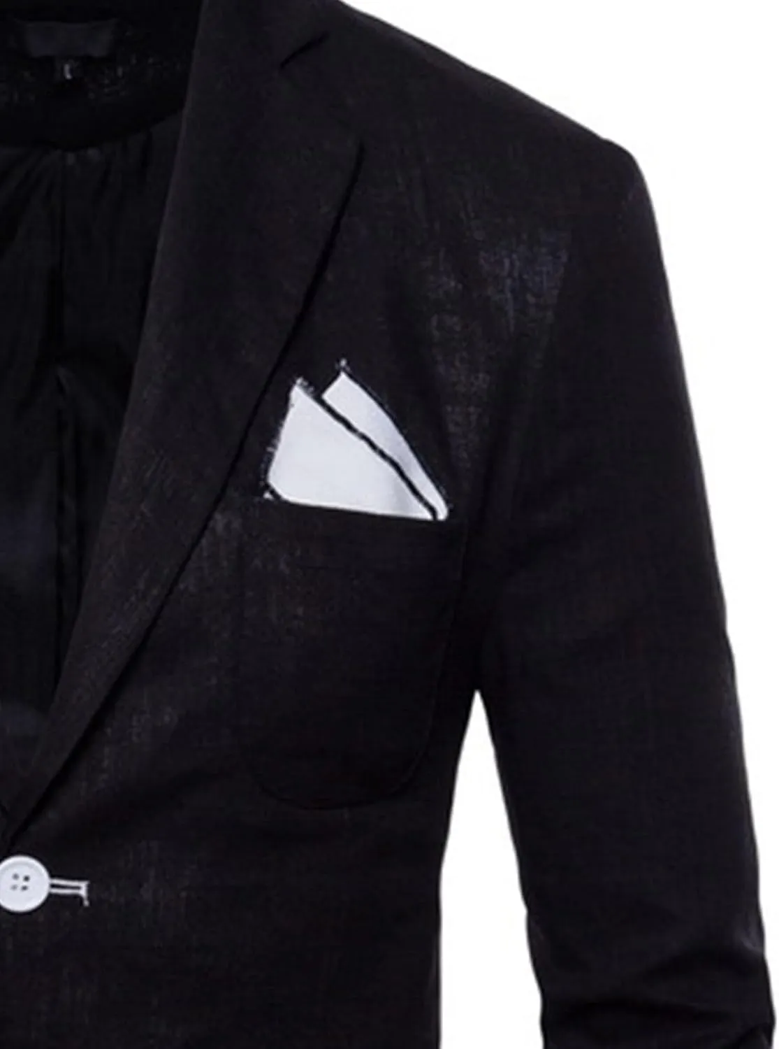 Mens Cotton-Linen Blazer Coat Two Button Lightweight Suit Jacket Casual Sport Business Daily Blazer Jacket