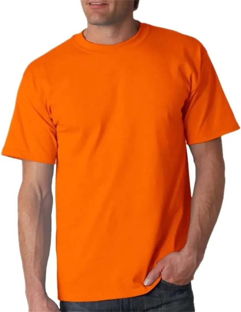 Mens Cotton T Shirt Short Sleeve Solid Color Casual Tee Classic Fit Leisure Top for Everyday Wear