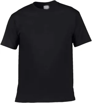 Mens Cotton T Shirt Short Sleeve Solid Color Casual Tee Classic Fit Leisure Top for Everyday Wear