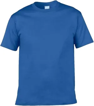 Mens Cotton T Shirt Short Sleeve Solid Color Casual Tee Classic Fit Leisure Top for Everyday Wear