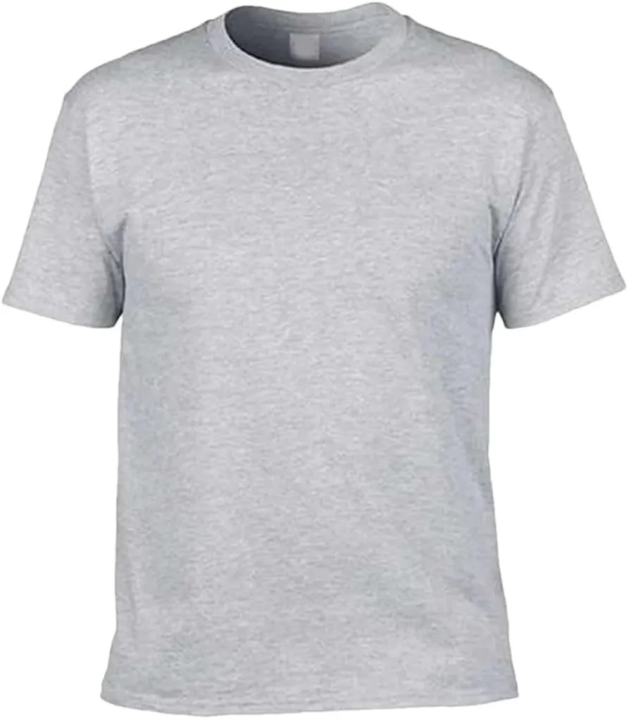 Mens Cotton T Shirt Short Sleeve Solid Color Casual Tee Classic Fit Leisure Top for Everyday Wear