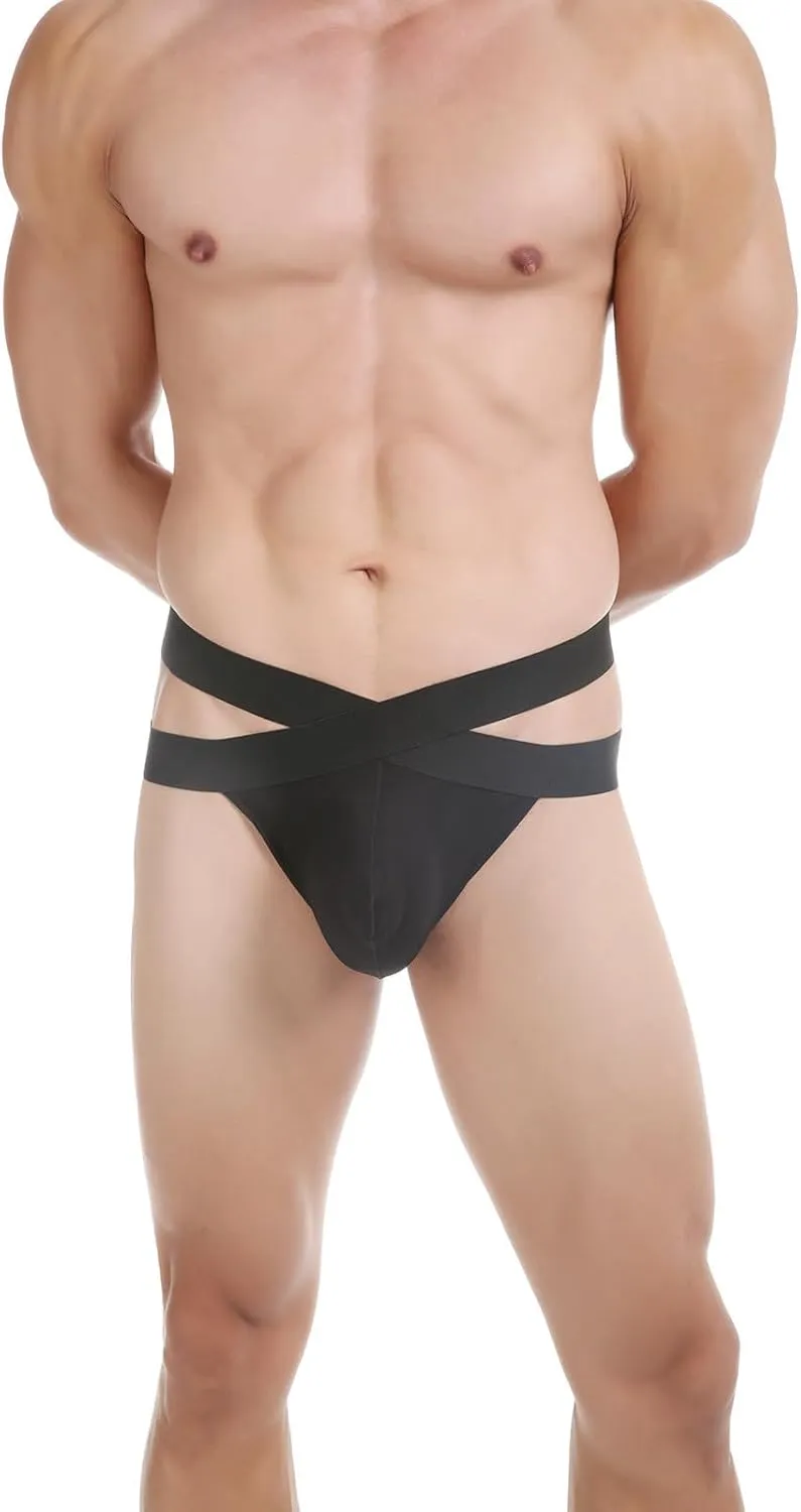 Men's Exotic G-Strings Lingerie Thongs Comfort T-Back Solid Color Briefs Mens Low Rise Slutty Panties