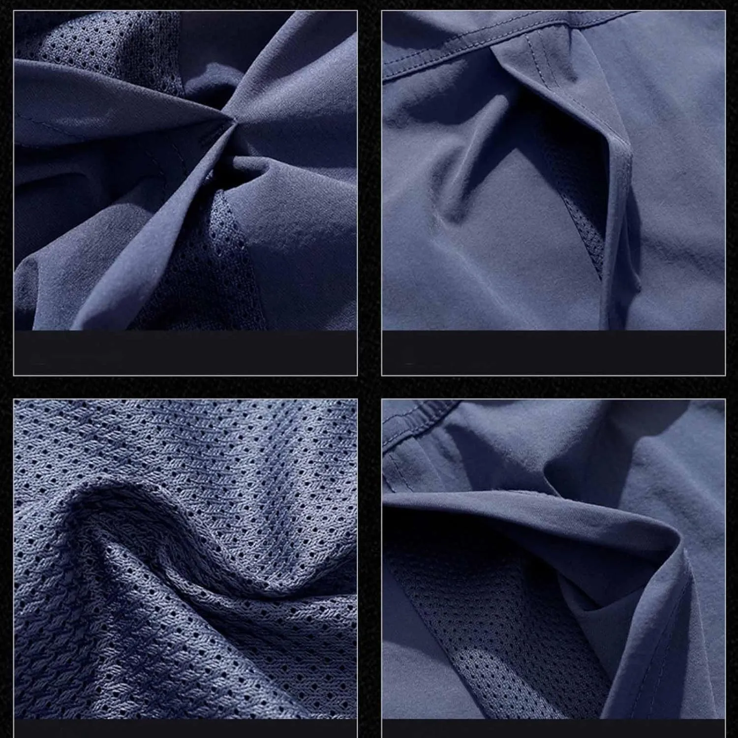 Men's Shirt Long Sleeve Thin Button Quick Dry with Pocket top Slim fit Solid Color Stretch Formal wear