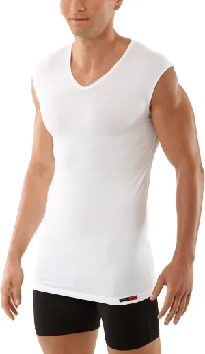 Men's Sleeveless v-Neck Business Undershirt Micromodal Light White