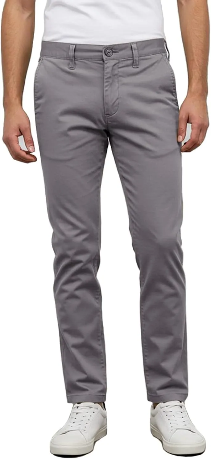 Mersenne Men's Slim Fit Casual Stretch Chino Pants