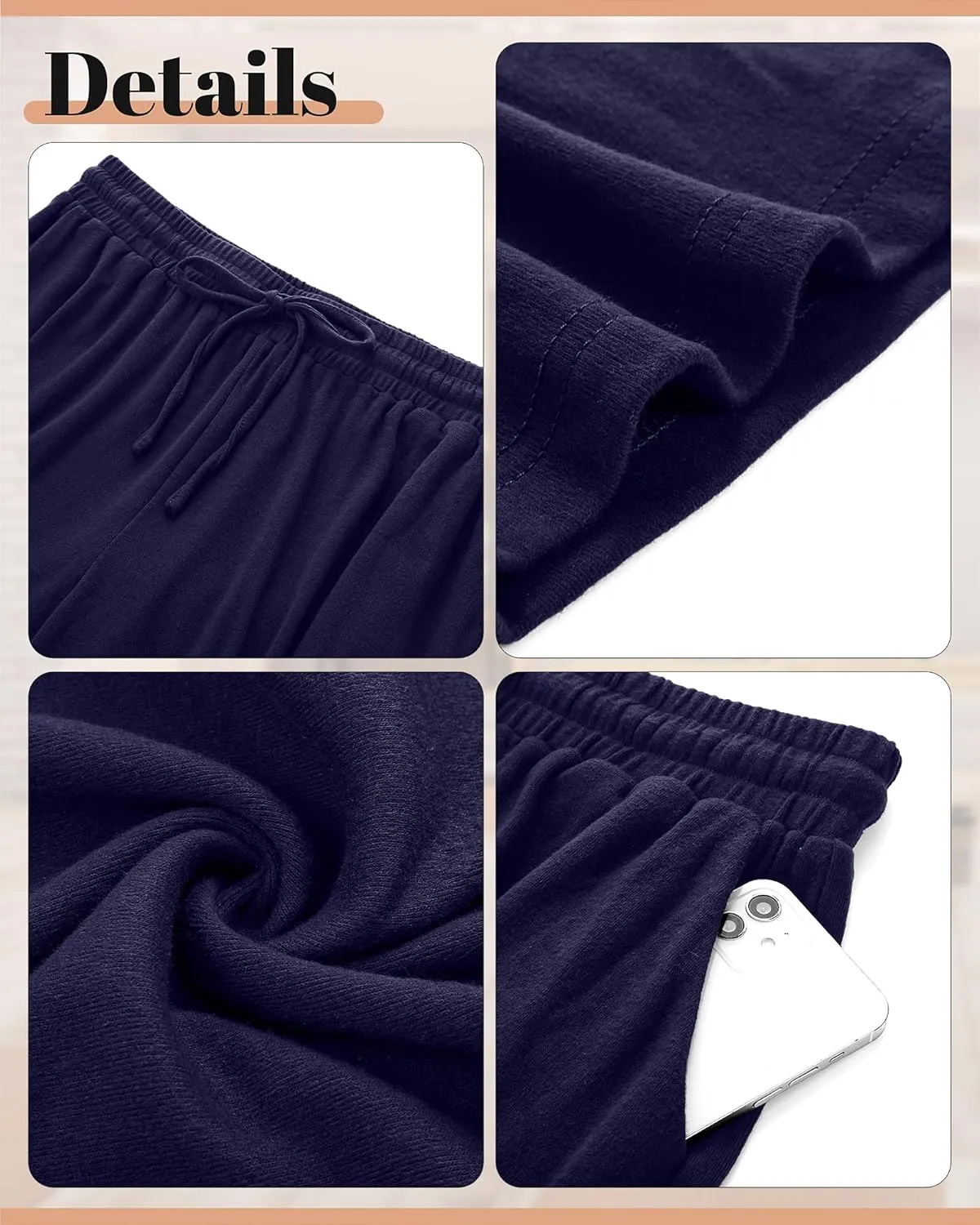 Neer 3 Pack Women's Plus Size Sweatpants Wide Leg High Waist Drawstring Yoga Lounge Joggers Open Bottom Pants with Pockets