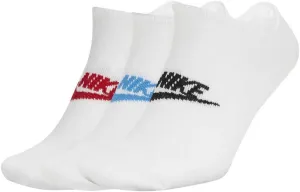 Nike Men`s Everyday Essential No Show Socks 3 Pairs (W_R(SK0111-911)/B_B, Large)