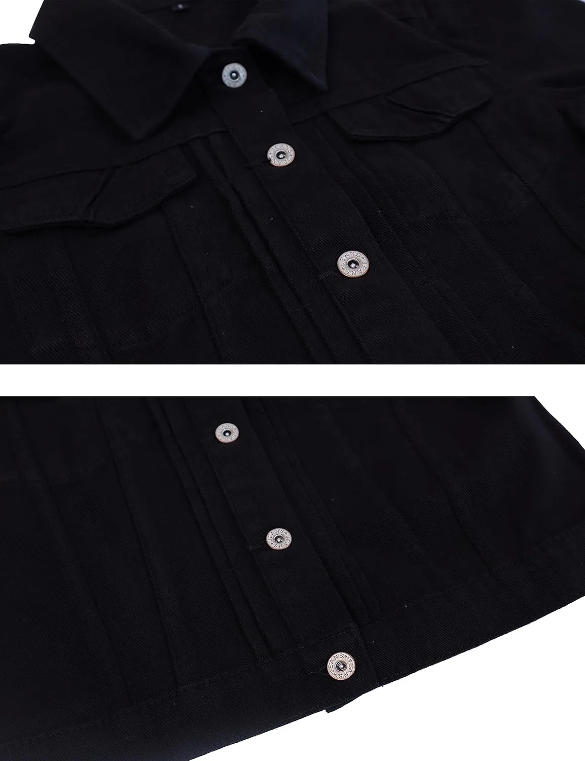 Omoone Women's 3/4 Sleeve Cropped Stretch Slim Denim Trucker Jacket Jean Coats Tops