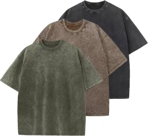 Oversized T Shirts for Women Vintage Acid Wash Basic Tees Loose Fit Baggy Shirts Workout Cotton Tshirt Tops