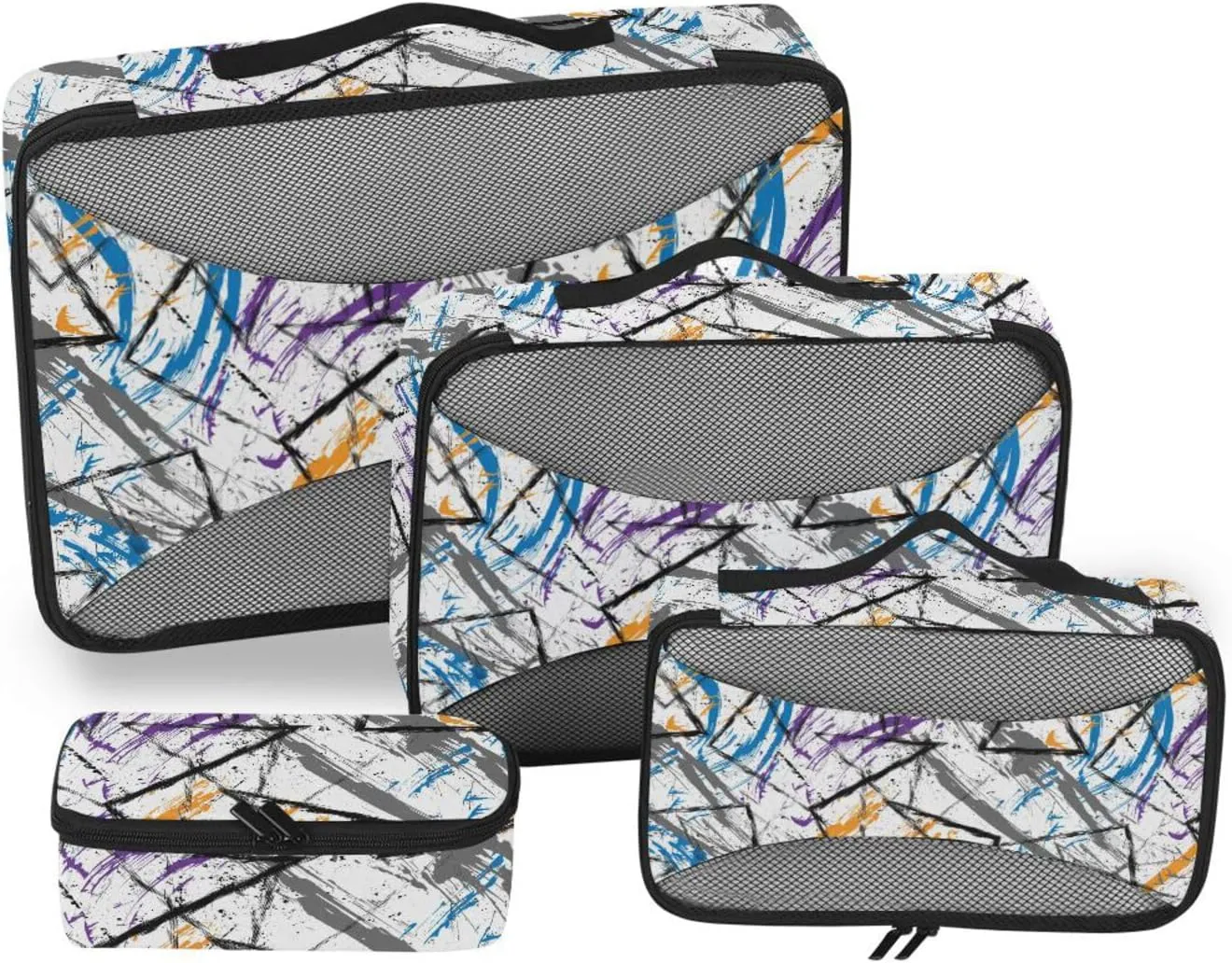 Packing Cube Set of 4 Luggage Organizer Travel Organizers Packing Cunes Urban Grunge