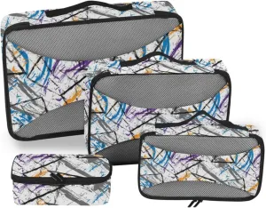Packing Cube Set of 4 Luggage Organizer Travel Organizers Packing Cunes Urban Grunge