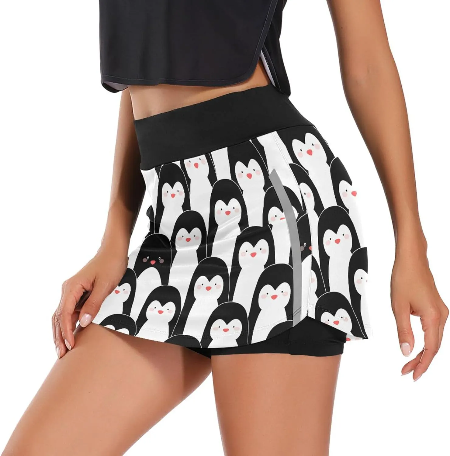 Pineapple Heart Woman Tennis Skirts Athletic Golf Skorts Skirts for Workout Running Hiking S