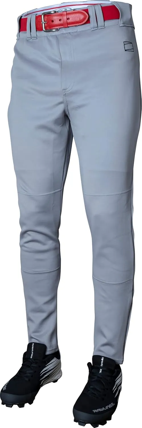Rawlings Men's Pro 150 Series Baseball Pant | Jogger Fit | Adult Sizes | Solid & Piped Options