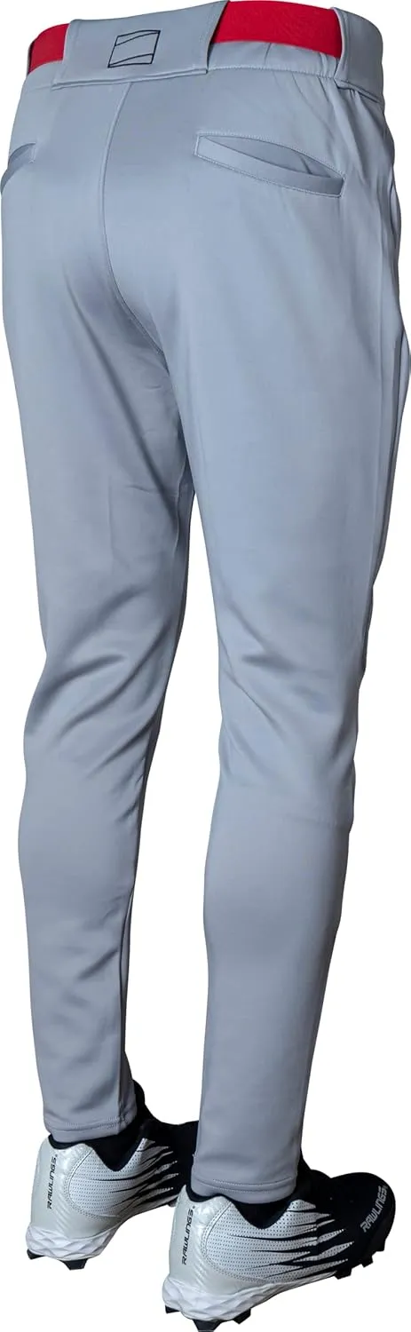 Rawlings Men's Pro 150 Series Baseball Pant | Jogger Fit | Adult Sizes | Solid & Piped Options