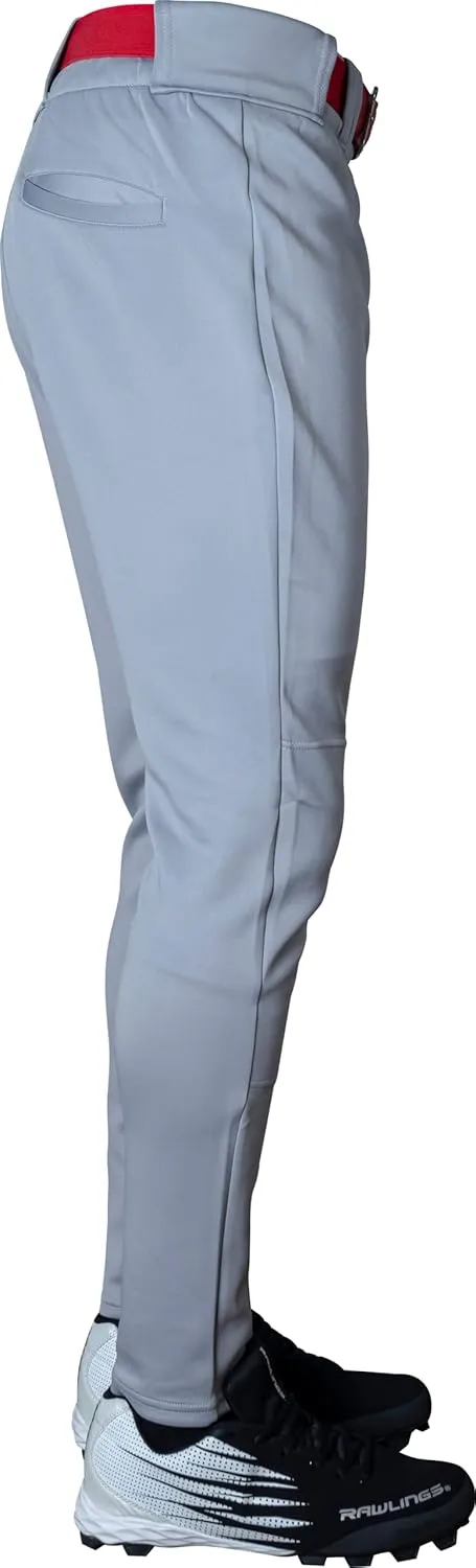 Rawlings Men's Pro 150 Series Baseball Pant | Jogger Fit | Adult Sizes | Solid & Piped Options